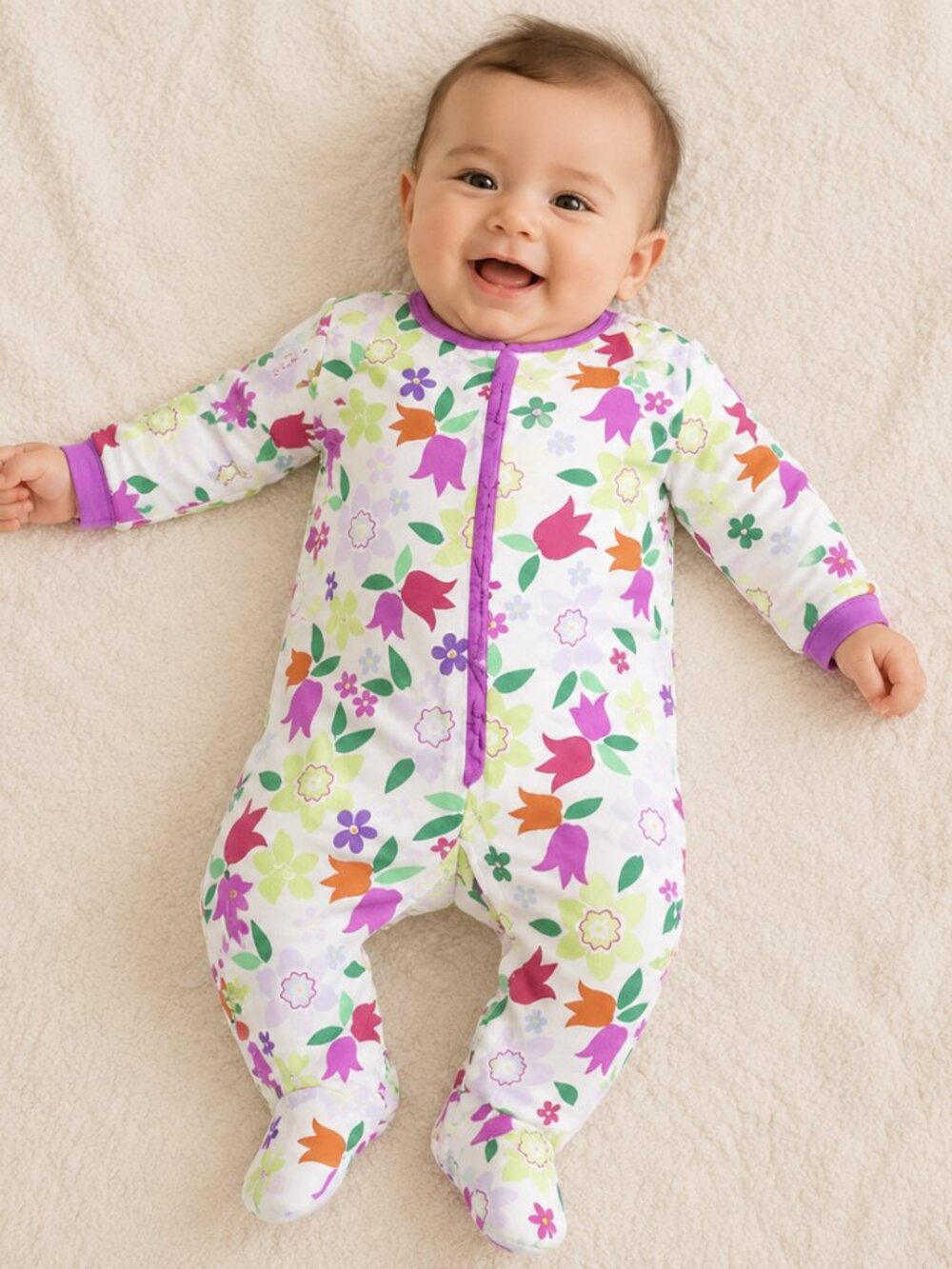 BABIES R US Floral Long Sleeve Onesies 4M